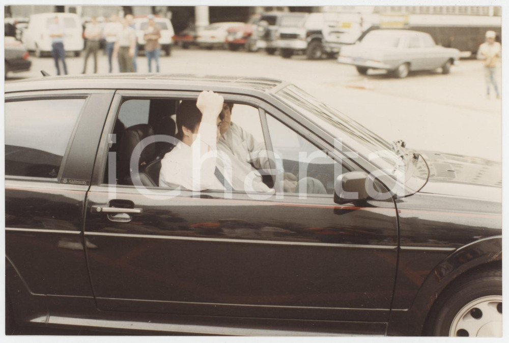 Fotografia d epoca originale 1990 LOS ANGELES COUNTY JAIL Christian BRANDO in a car  Foto 15x10 cm 1