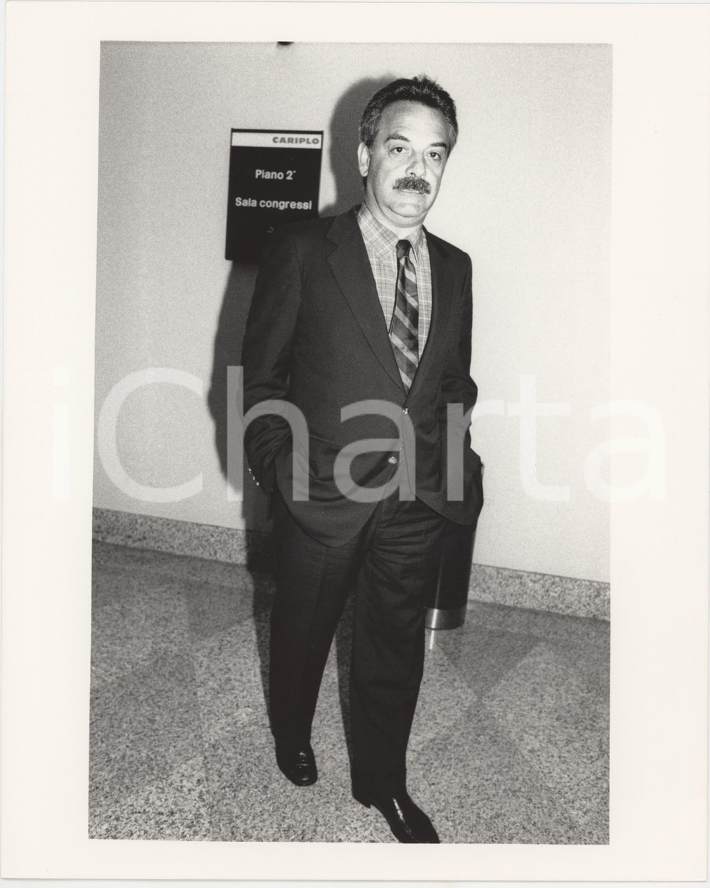 Fotografia d epoca originale 1985 ca PARTITO SOCIALISTA Giampaolo SODANO Politico PSI Foto 20x25 cm 1 1
