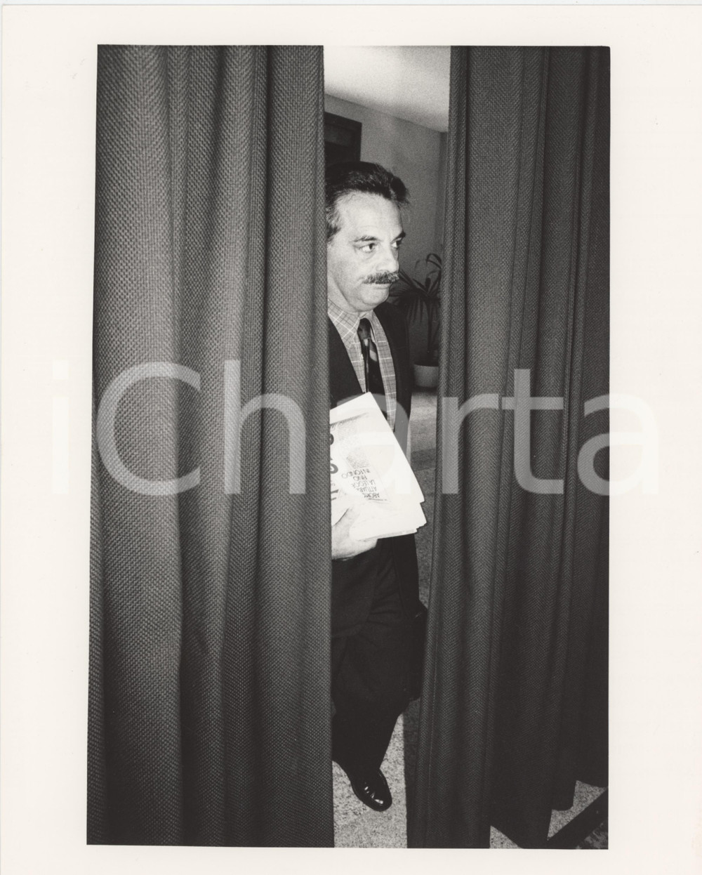 Fotografia d epoca originale 1985 ca PARTITO SOCIALISTA Giampaolo SODANO Politico PSI Foto 20x25 cm 1