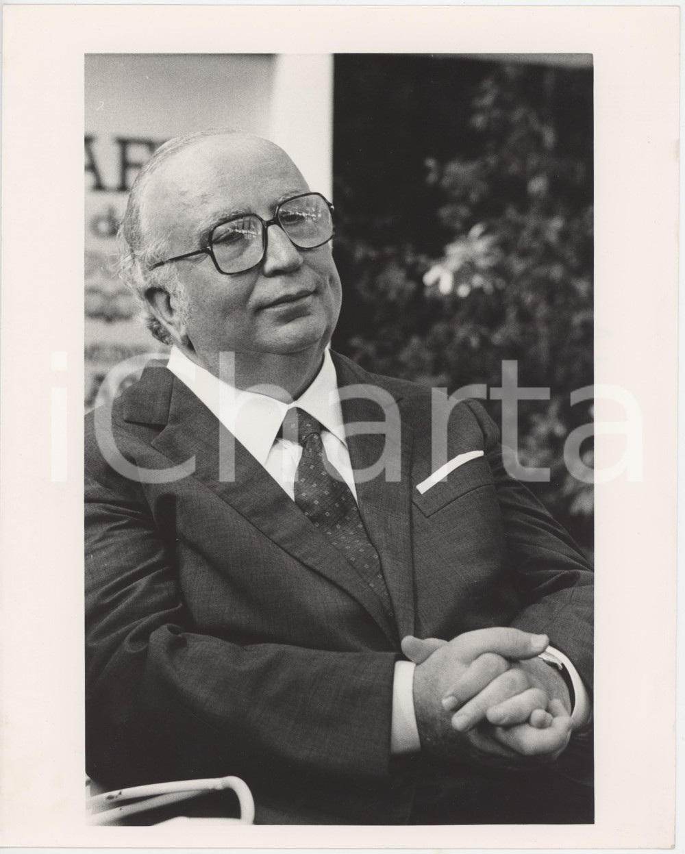 Fotografia d epoca originale 1985 ca PARTITO REPUBBLICANO Giovanni SPADOLINI Politico PRI Foto 20x25 cm 7 1