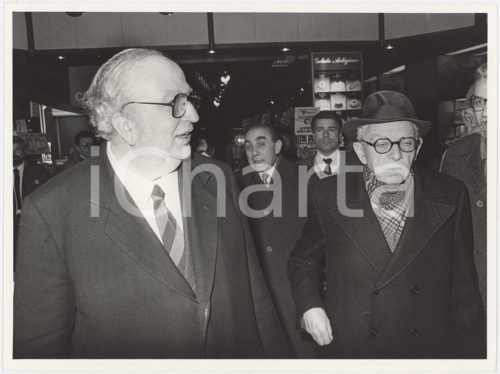 1985 ca PARTITO REPUBBLICANO Leo VALIANI Giovanni SPADOLINI Foto 24x18 cm (1)