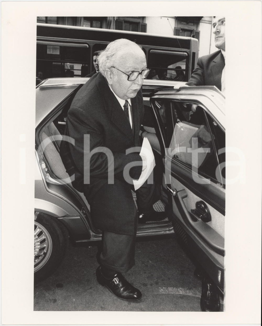 Fotografia d epoca originale 1985 ca PARTITO REPUBBLICANO Giovanni SPADOLINI Politico PRI Foto 20x25 cm 23 1