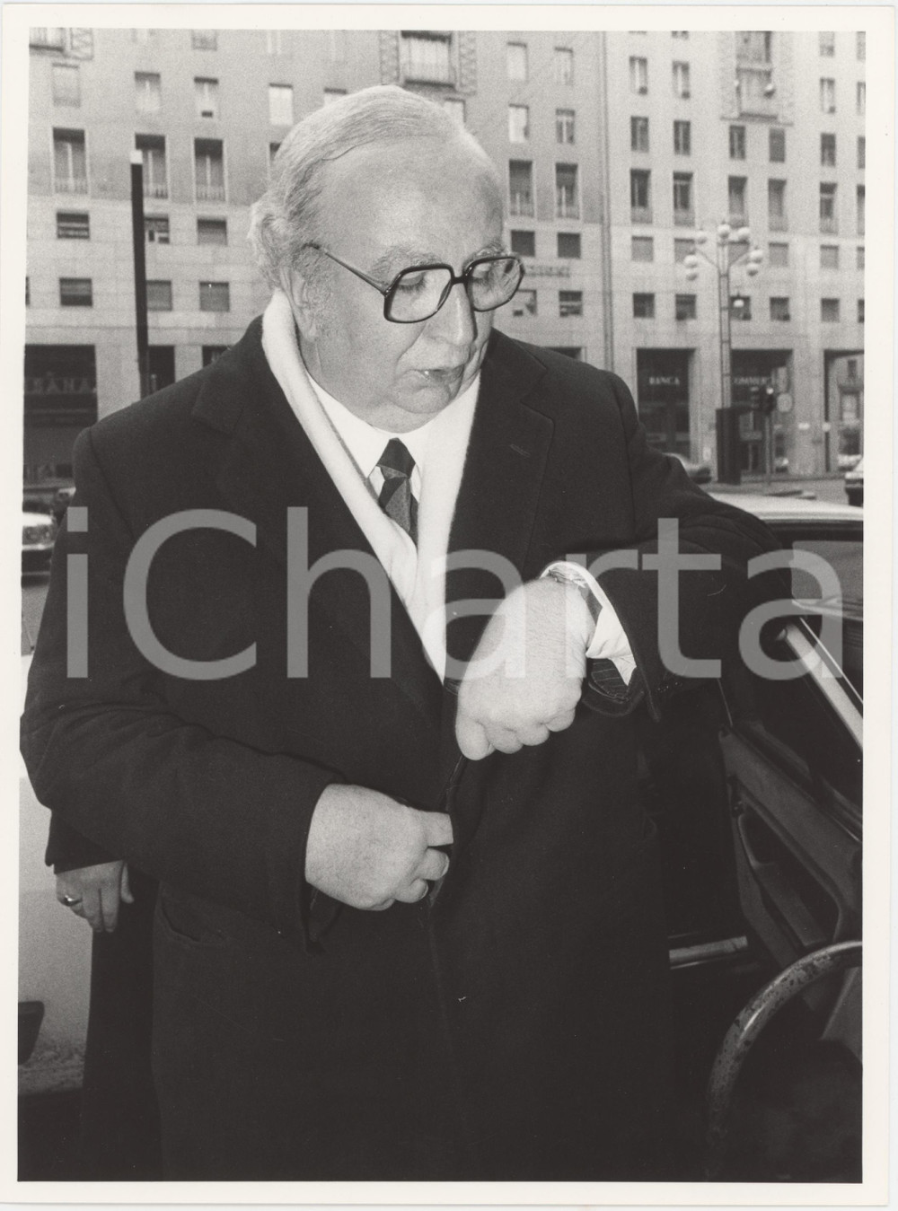 Fotografia d epoca originale 1985 ca PARTITO REPUBBLICANO Giovanni SPADOLINI Politico PRI Foto 18x24 cm 19 1
