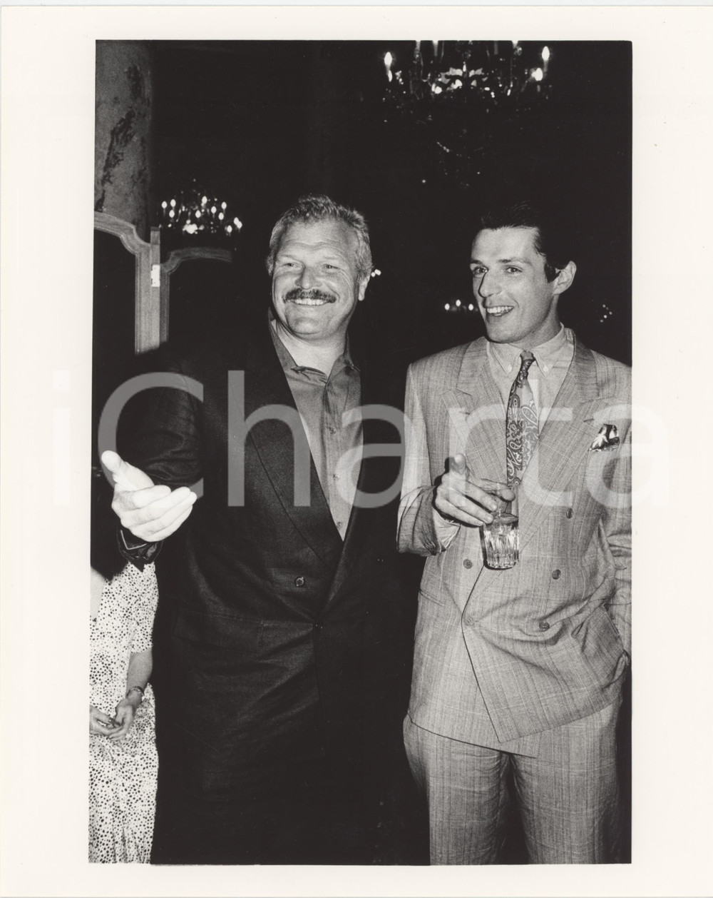 Fotografia d epoca originale 1987 MILANO ? Brian DENNEHY Lambert WILSON Foto 20x25 cm 1 1