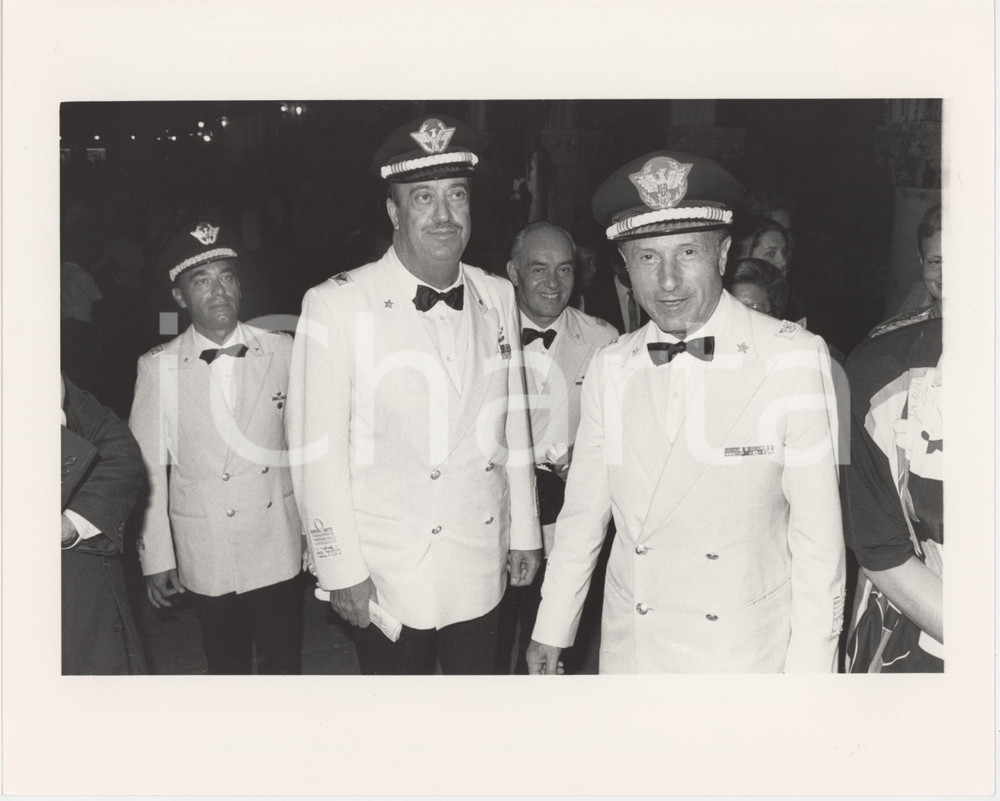Fotografia d epoca originale 1985 ca ROMA Generali Ciro DI MARTINO e Riccardo BISOGNIERO Foto 25x20 cm 2 1