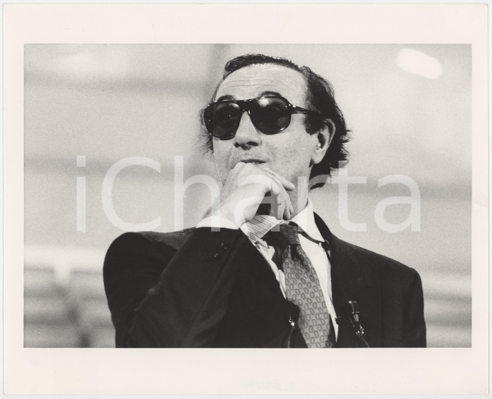Fotografia d epoca originale 1985 ca FESTIVAL DI SANREMO Pippo BAUDO Ritratto  Foto 25x20 cm 3 1