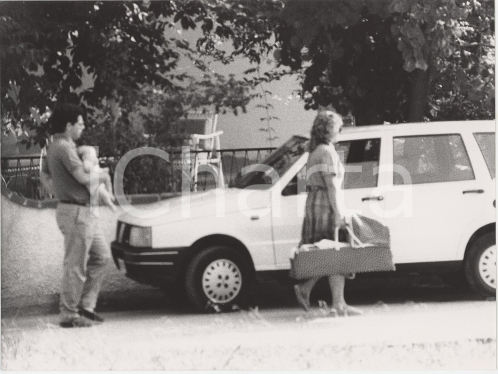 1985 ca ANNI DI PIOMBO Marco BARBONE Cristina GRINER paparazzati Foto 24x18 (3)
