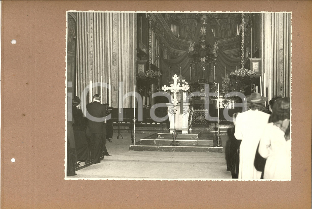 Fotografia d epoca originale 1942 MILANO Basilica di San Vittore al Corpo  Celebrazione funebre  Foto 1
