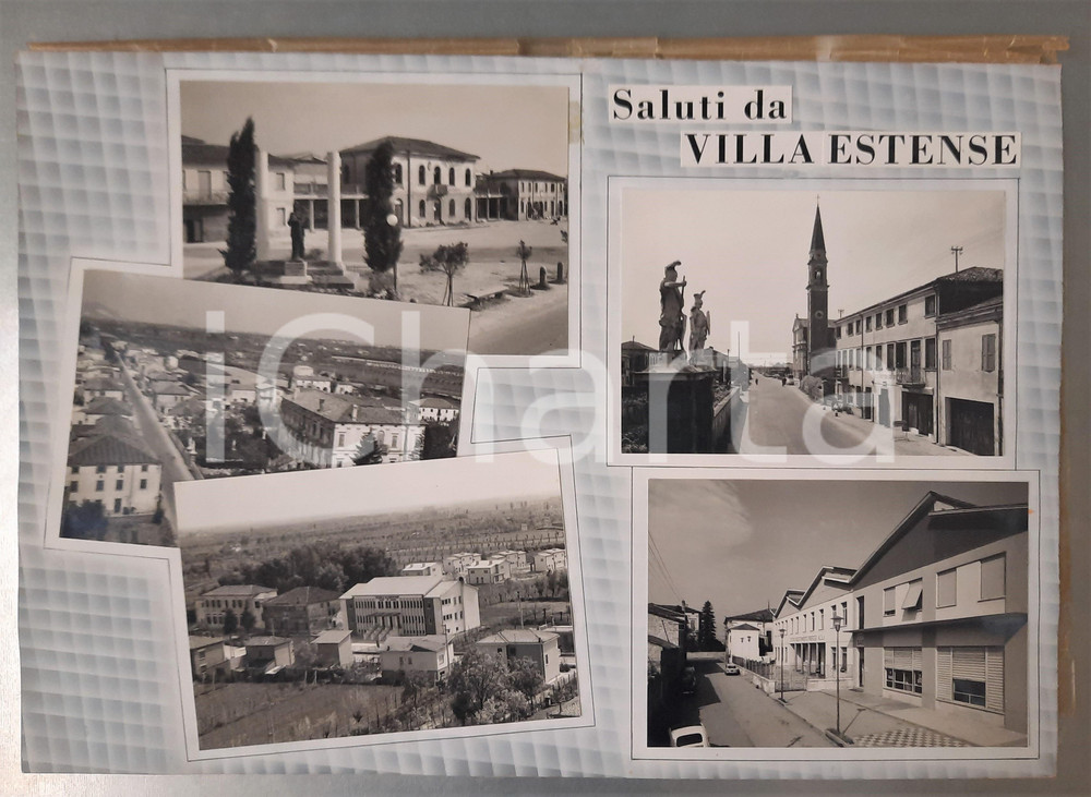 Stampa, bozzetto originale 1960 ca VILLA ESTENSE PD Centro ACLI  Scuola elementare  Bozzetto cartolina 1
