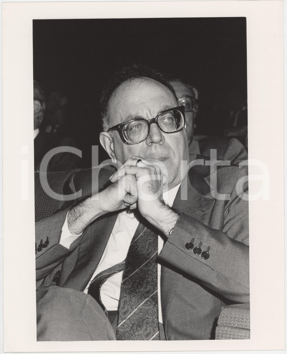 Fotografia d epoca originale 1985 ca PARTITO SOCIALISTA Rino FORMICA Politico PSI Foto 20x25 cm 21 1