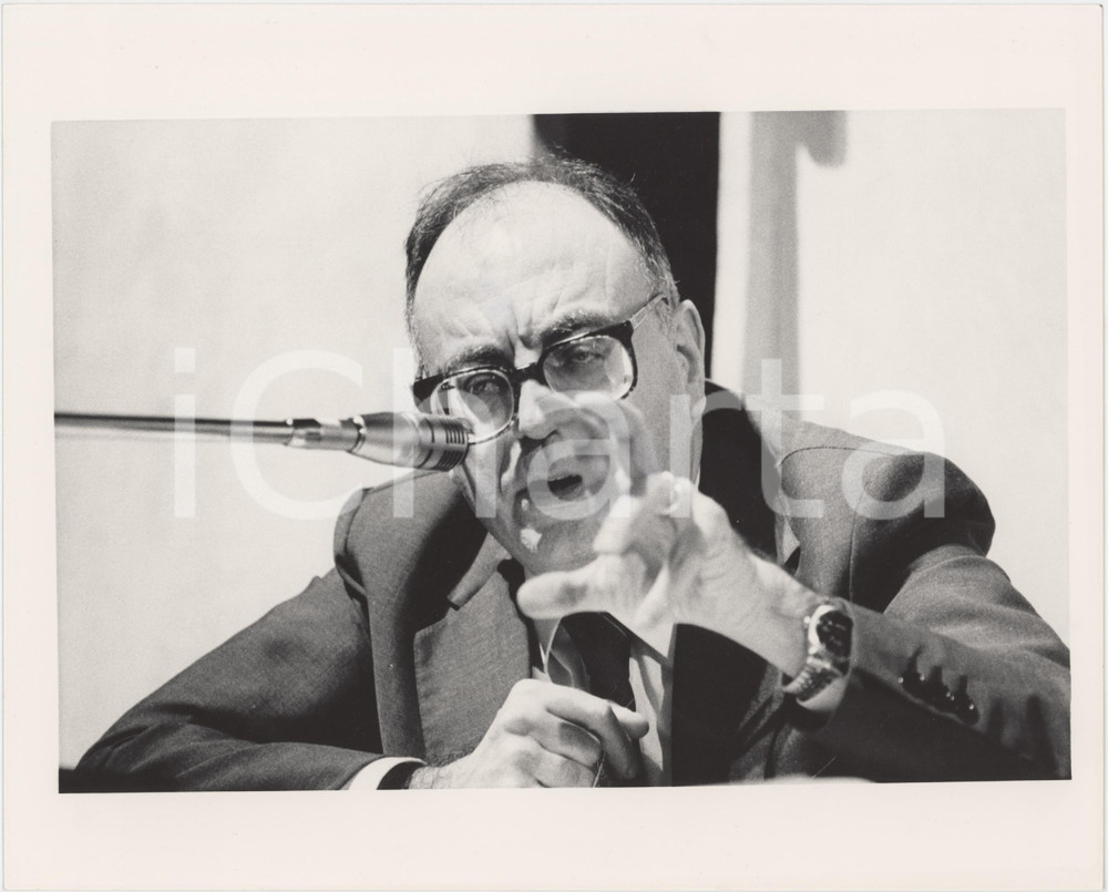 Fotografia d epoca originale 1985 ca PARTITO SOCIALISTA Rino FORMICA Politico PSI Foto 25x20 cm 19 1