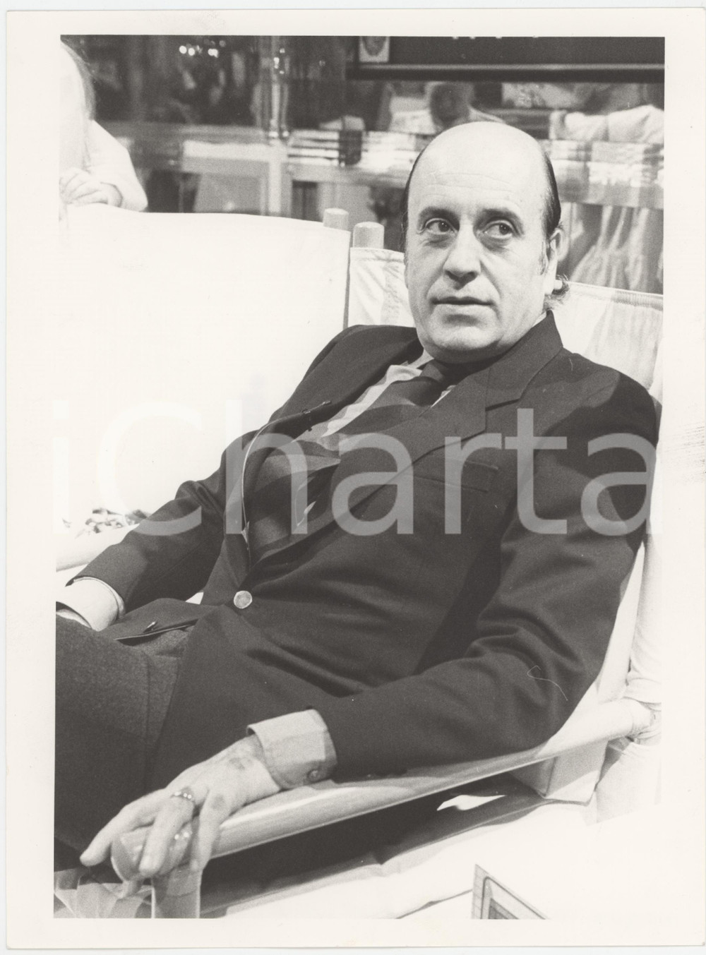 Fotografia d epoca originale 1984 RAI  TEST Elveno PASTORELLI Responsabile PROTEZIONE CIVILE Foto 18x24 cm 1