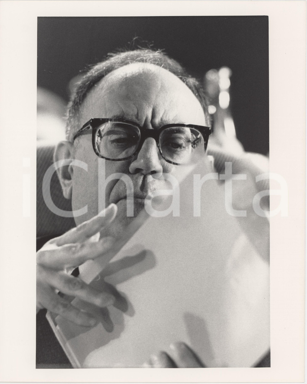 Fotografia d epoca originale 1985 ca PARTITO SOCIALISTA Rino FORMICA Politico PSI Foto 20x25 cm 13 1