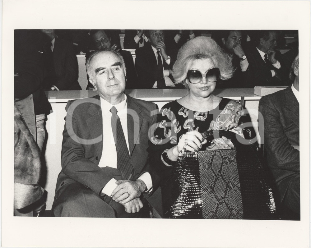 Fotografia d epoca originale 1985 ca ITALIA  POLITICA Pier Luigi ROMITA Antonia MAGRI Foto 25 x20 cm 1