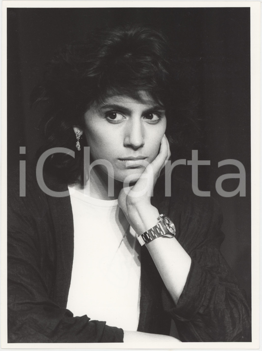 Fotografia d epoca originale 1985 ca ITALIA  CINEMA Jo CHAMPA Ritratto dell attrice  Foto 18x24 cm 1