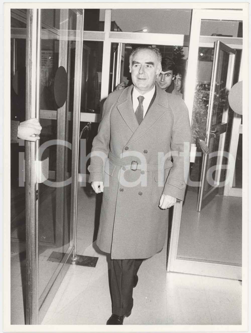 Fotografia d epoca originale 1985 ca PARTITO SOCIALISTA DEMOCRATICO Pier Luigi ROMITA Politico PSDI Foto 1