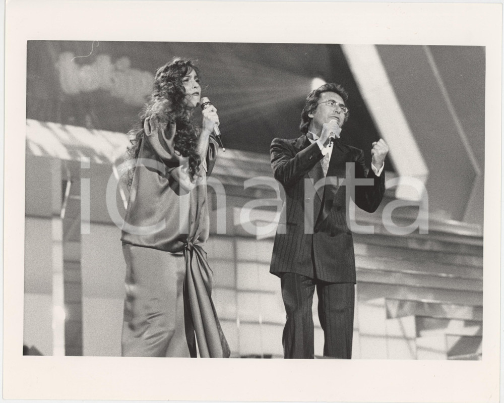 Fotografia d epoca originale 1987 FESTIVAL DI SANREMO Al BANO e Romina POWER Foto 25x20 cm 1