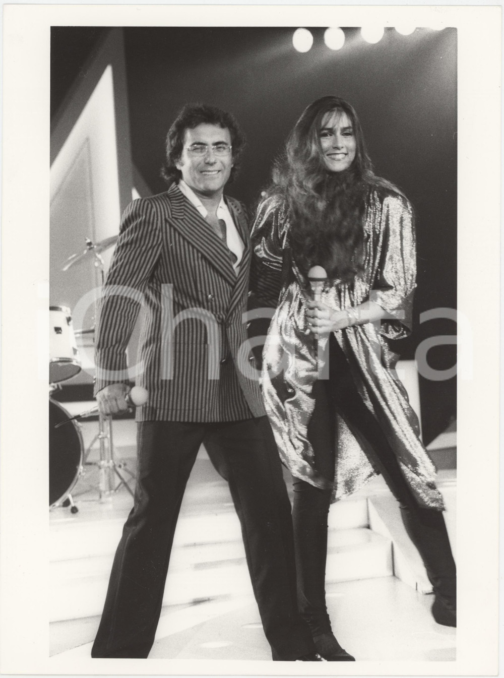 Fotografia d epoca originale 1985 ca ITALIA  MUSICA Al BANO Romina POWER Foto 18x24 cm 1