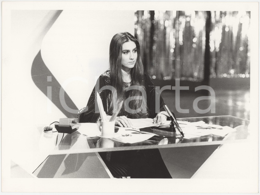 Fotografia d epoca originale 1985 RAI 2  IL TASTOMATTO Romina POWER Ritratto  Foto 24x18 cm 1