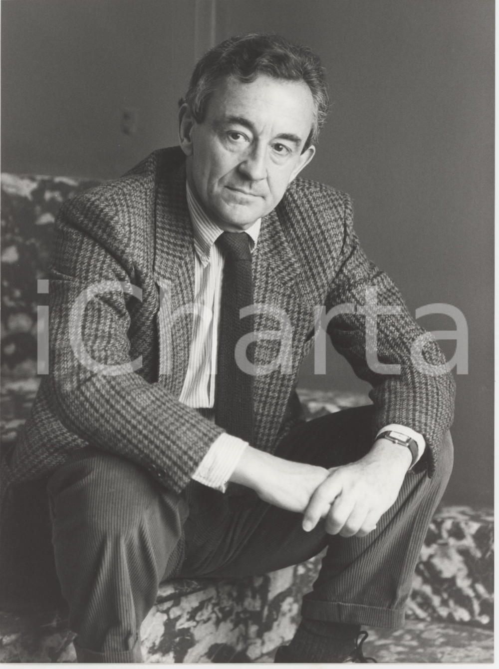 Fotografia d epoca originale 1985 ca MILANO Louis MALLE alla Terrazza Martini  Foto 18x24 cm 3 1