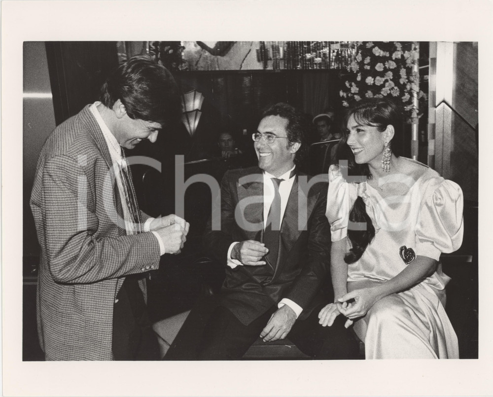 Fotografia d epoca originale 1987 FESTIVAL DI SANREMO Al BANO Romina POWER Gianni MORANDI Foto 25x20 cm 1