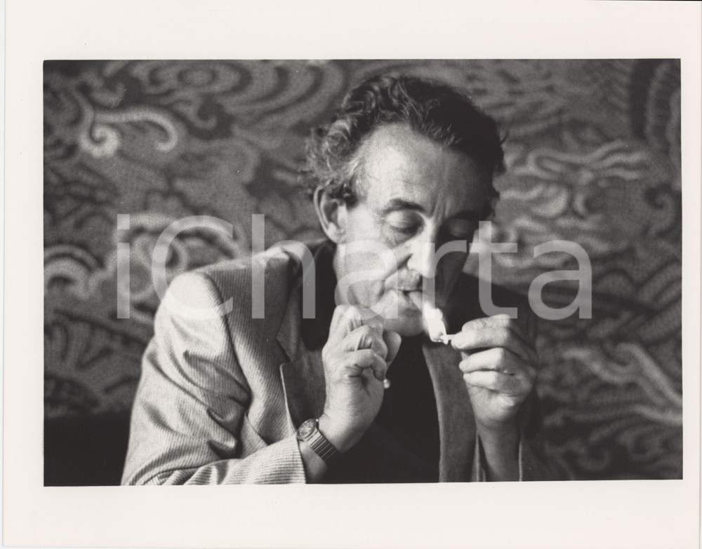 Fotografia d epoca originale 1987 VENEZIA Mostra del Cinema  Louis MALLE fuma un sigaro  Foto 25x20 cm 5 1