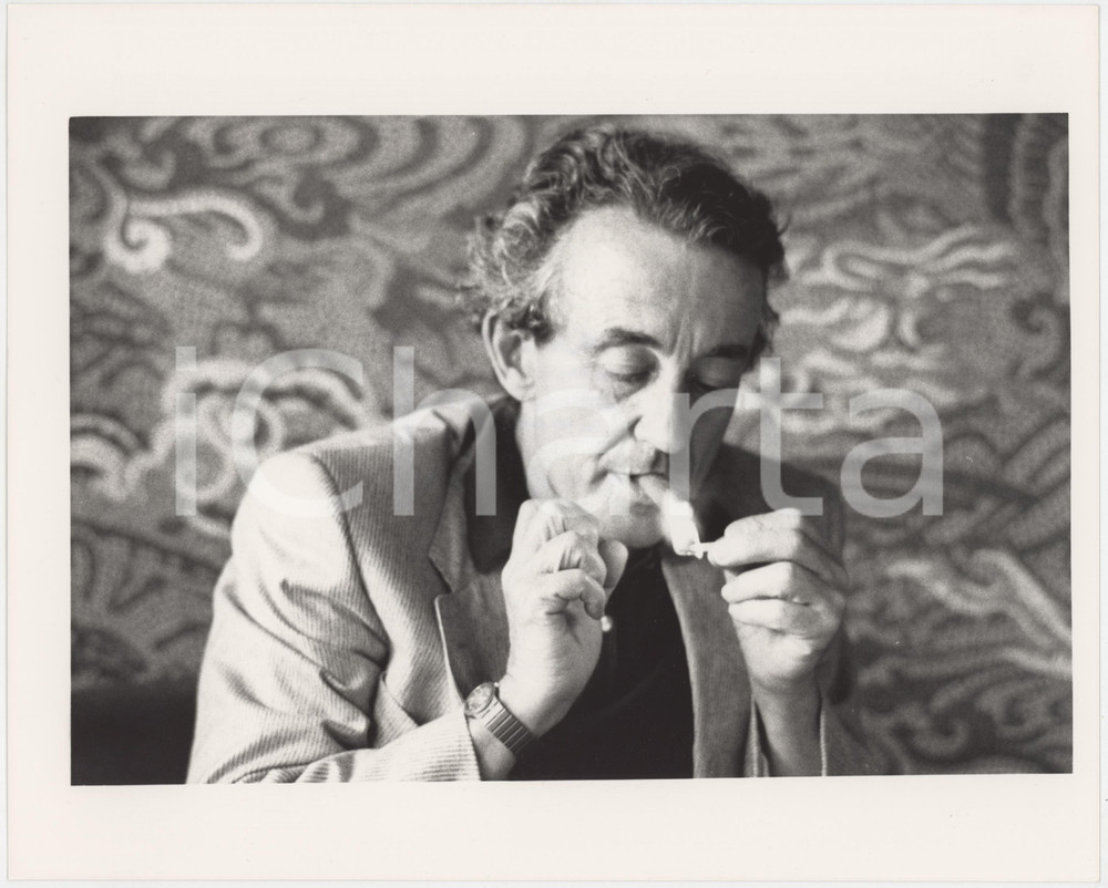 Fotografia d epoca originale 1987 VENEZIA Mostra del Cinema  Louis MALLE fuma un sigaro  Foto 25x20 cm 6 1