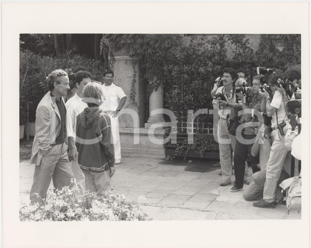 Fotografia d epoca originale 1987 VENEZIA Gaspard MANESSE Raphael FEJTO Louis MALLE Foto 25x20 cm 1