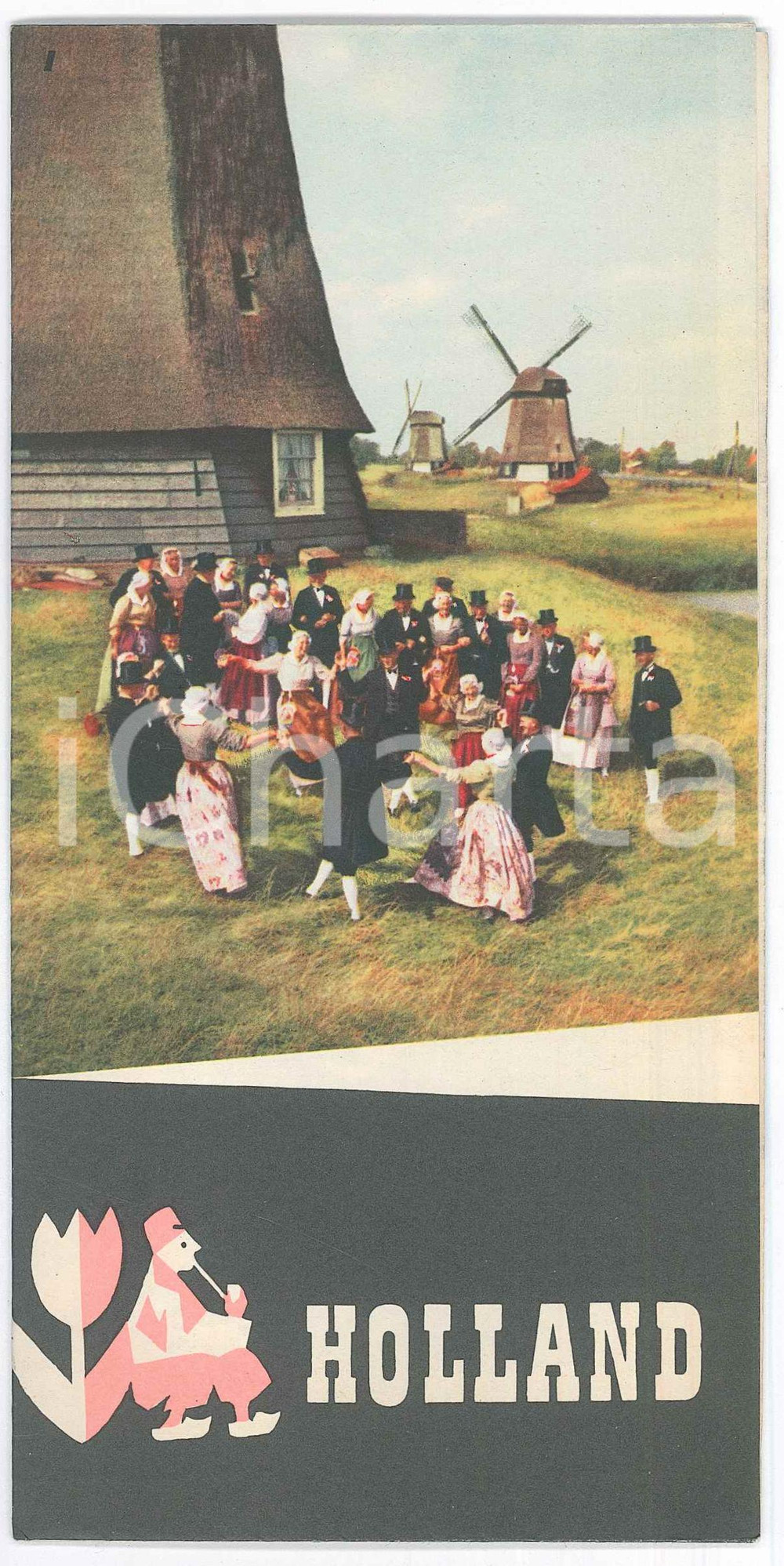 Materiale pubblicitario d’epoca 1960 ca TURISMO  HOLLAND  Il Paese dei mulini ITALIAN brochure 1