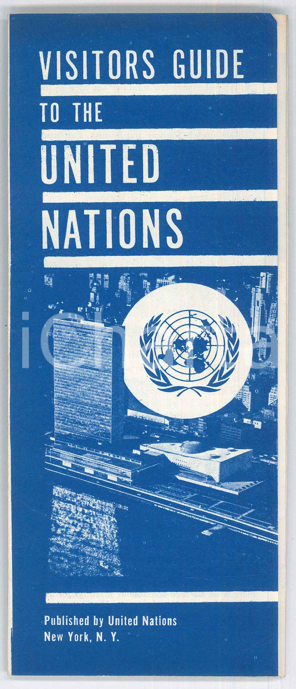 Libro, pubblicazione d epoca 1959 UNITED NATIONS Visitors guide Pieghevole illustrato 9x21 cm 1