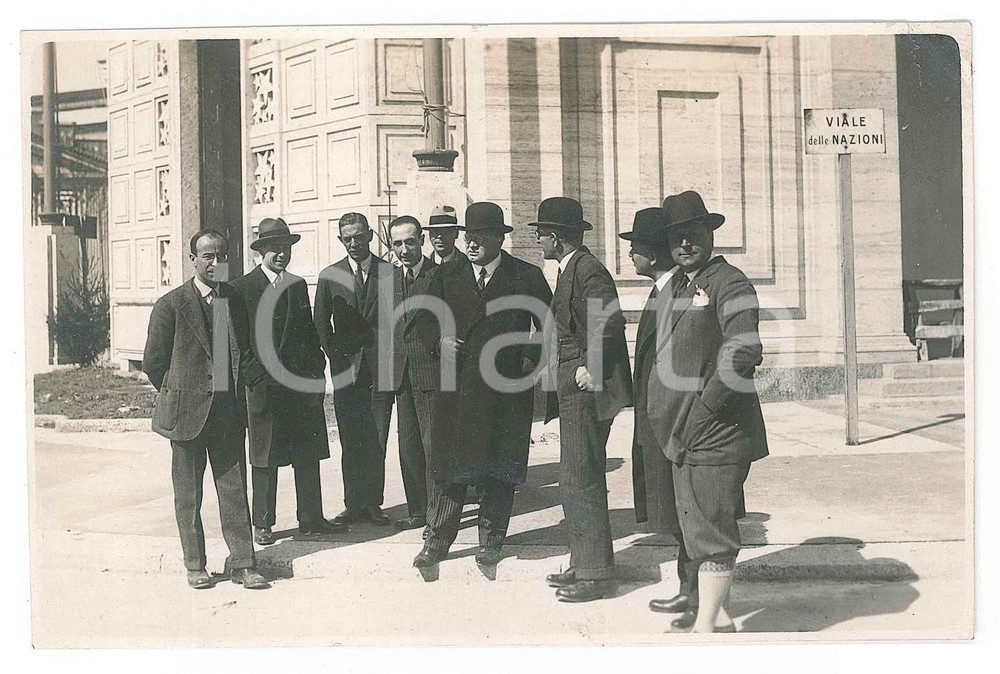 Fotografia d epoca originale 1928 ? FIERA DI MILANO  EXPO  AutoritÃ  in visita Foto 12x8 cm 2 1
