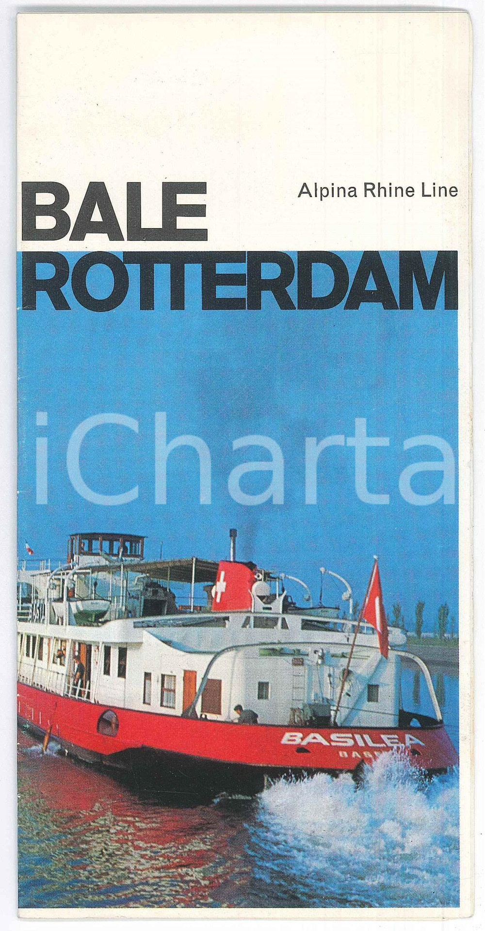 Materiale pubblicitario d’epoca 1965 Compagnie Suisse de Navigation  BALEROTTERDAM Vintage brochure 1