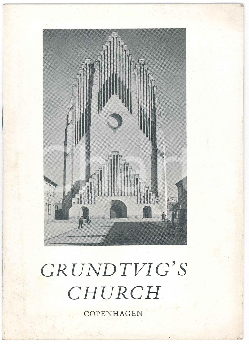 Materiale pubblicitario d’epoca 1950 ca COPENHAGEN DENMARK Grundtvig s Church  Vintage brochure 1