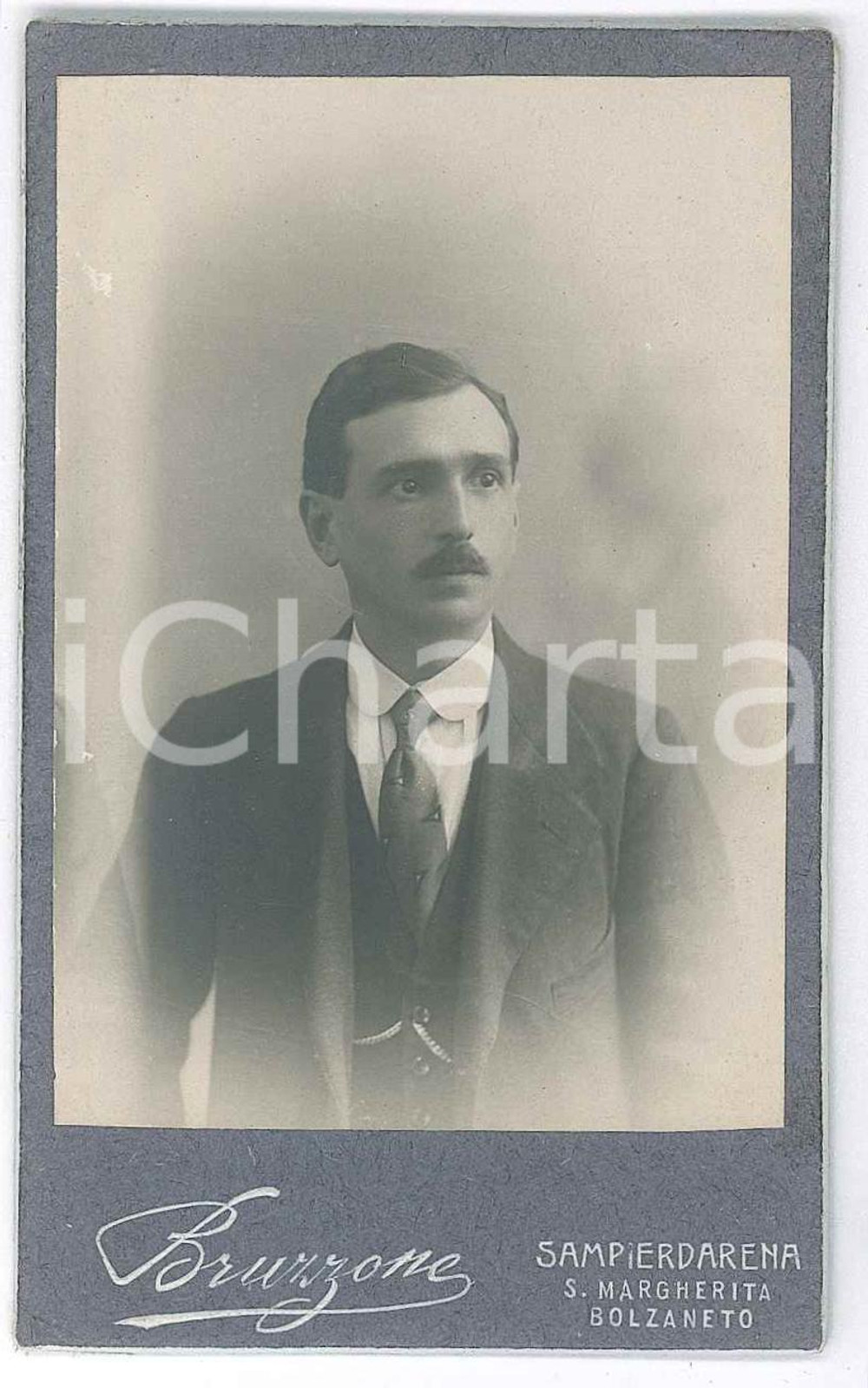 1900 ca GENOVA Ritratto maschile - Fotografia BRUZZONE CDV