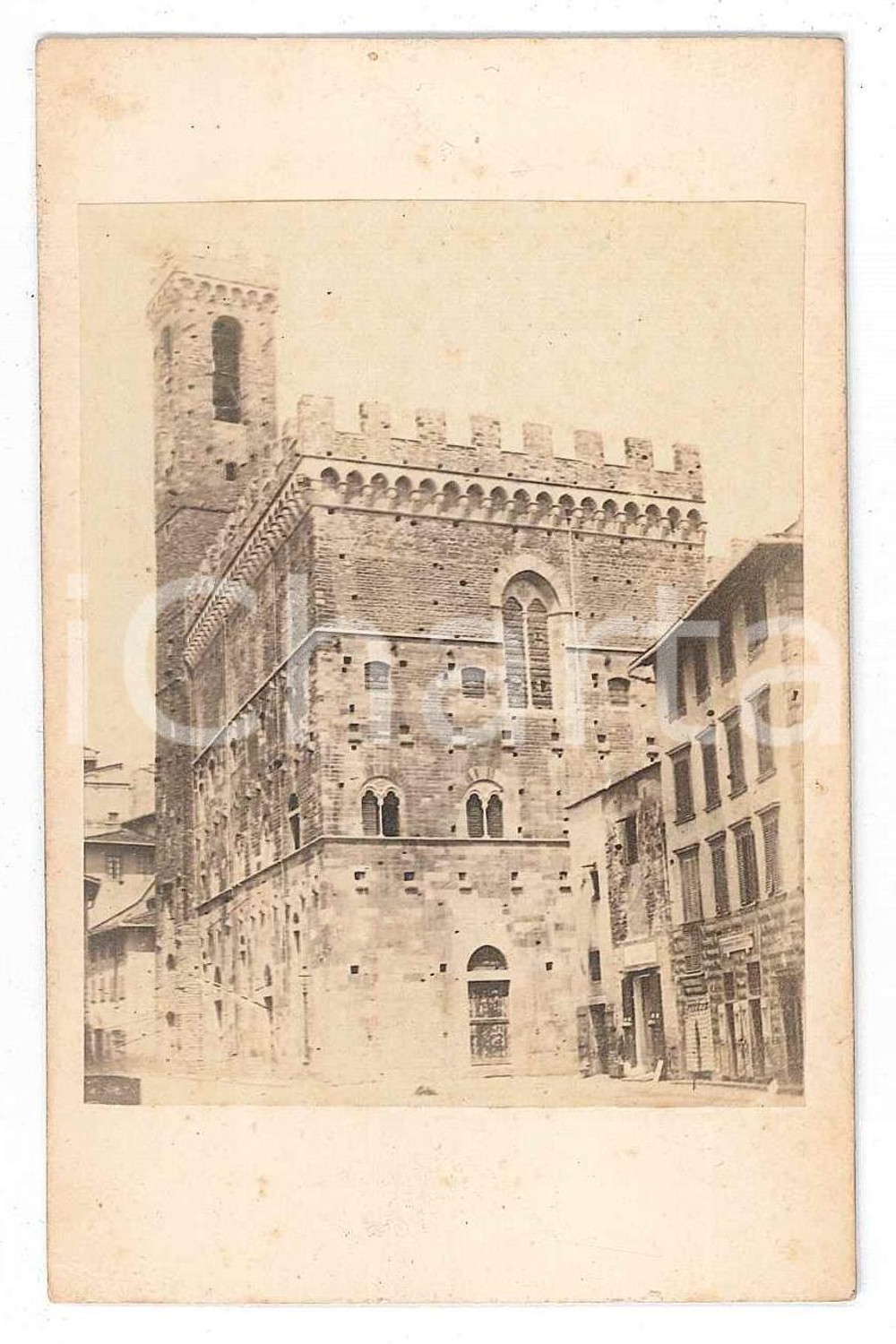1870 ca  FIRENZE - Il BARGELLO - Fotografia vintage CDV