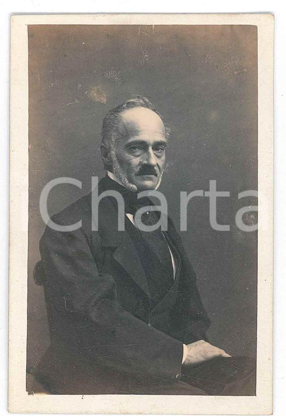 Fotografia d epoca originale 1870 ca ITALIA  Ritratto di un uomo seduto  Fotografia CDV 1