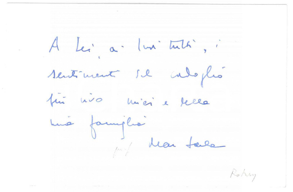 Autografo originale 1978 PADOVA Oscar SALA Biglietto da visita AUTOGRAFO 13x8 cm 1