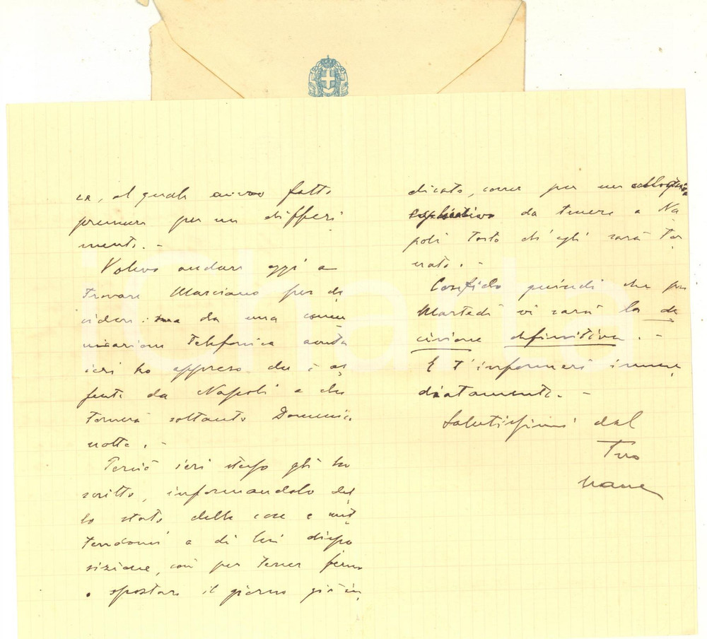 Autografo originale 1932 PADOVA Lettera on. Giovanni MILANI per commemorazione  AUTOGRAFO 1