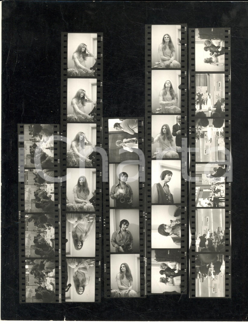 Fotografia d epoca originale 1970 ca COSTUME Ritratti MILVA e cantanti  Festival musicale  Foto 26 provini 1