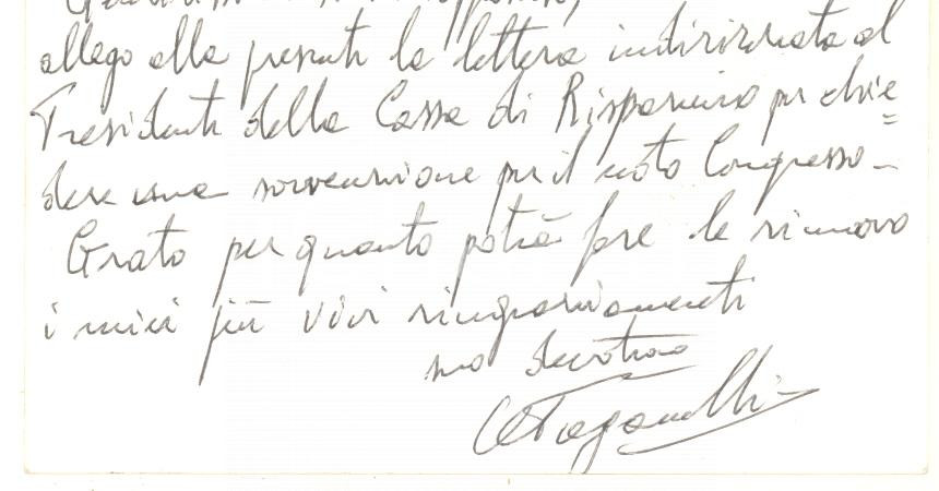 Autografo originale 1976 PADOVA Biglietto Arturo PAGANELLI per sovvenzione  AUTOGRAFO 1