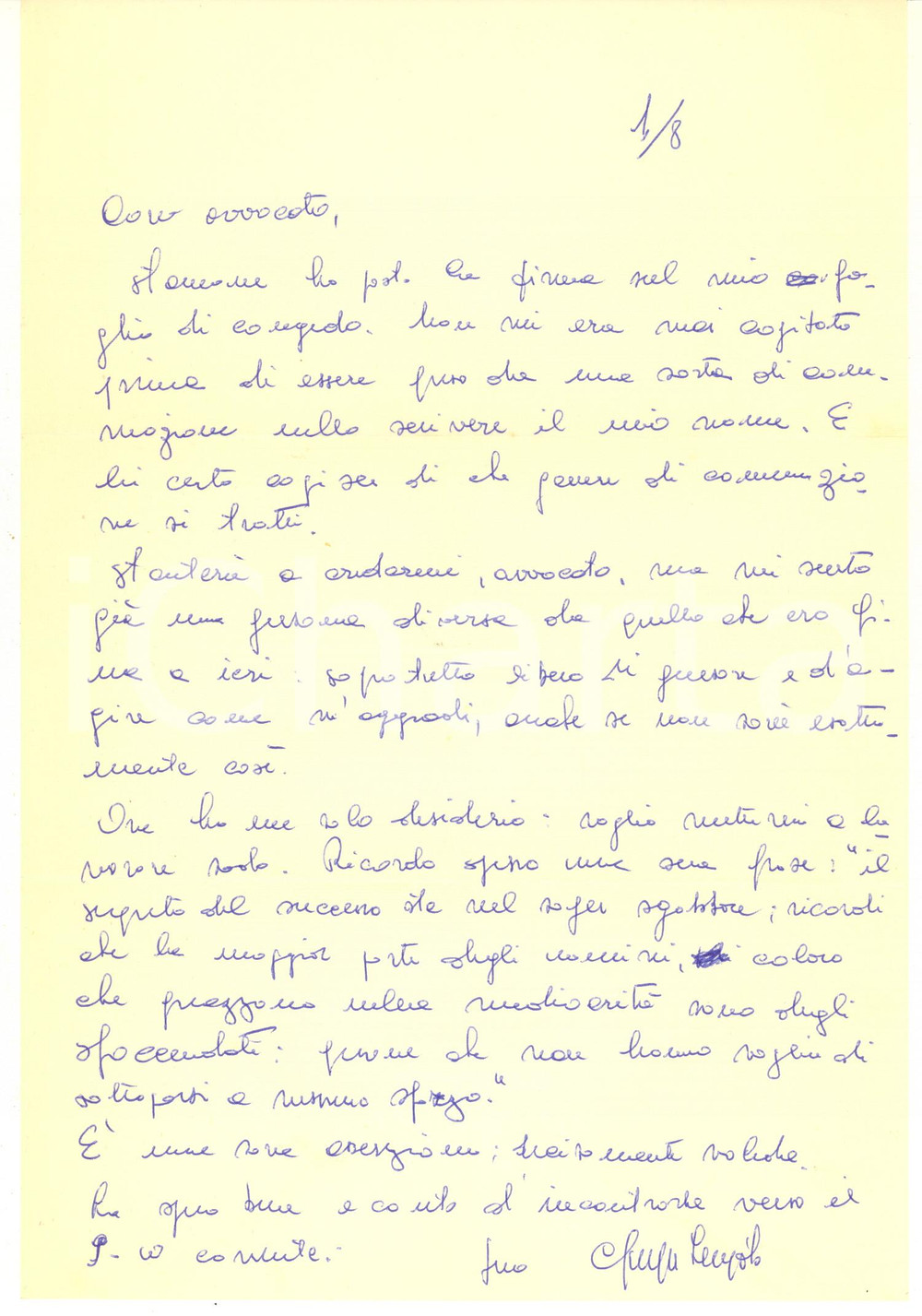 Autografo originale 1958 Lettera Giuseppe LUGATO in congedo per lavorare sodo  AUTOGRAFO 1