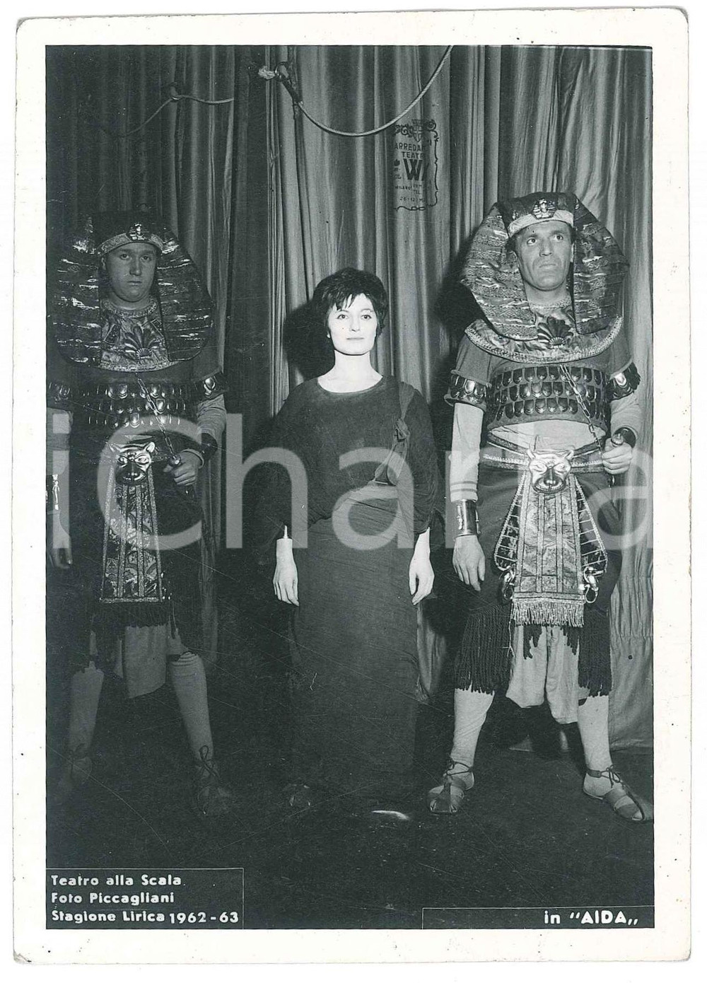 Fotografia d epoca originale 1962 MILANO  TEATRO ALLA SCALA Aida di Giuseppe Verdi  Foto PICCAGLIANI 10x14 1