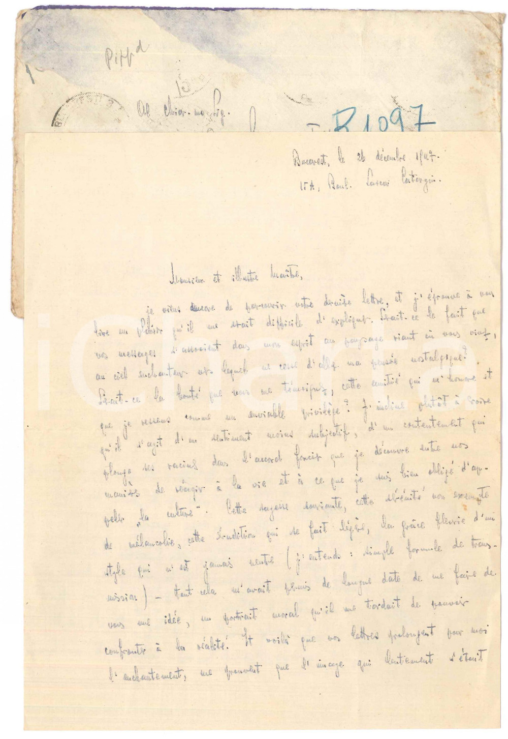 Autografo originale 1947 BUCAREST Dionisie PIPPIDI su humanitas e Romania AUTOGRAFO 1