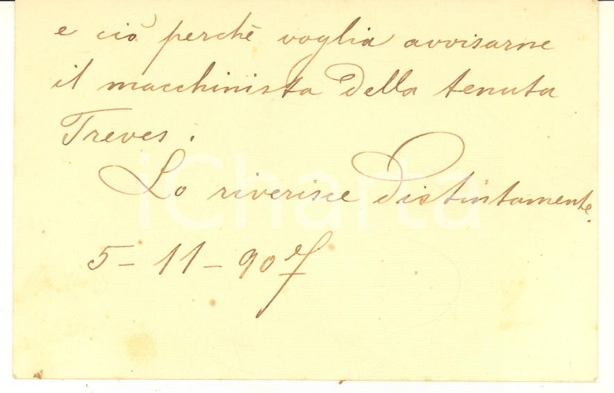 Autografo originale 1907 PADOVA Ing. Alessandro MOSCHINI  Biglietto da visita AUTOGRAFO 1