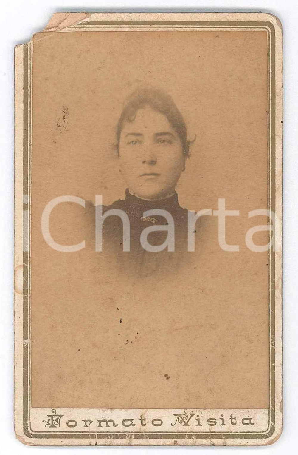Fotografia d epoca originale 1880 ca TERMINI IMERESE PA Ritratto di Giovanna PURPURA Foto Leonardo CAVERA 1