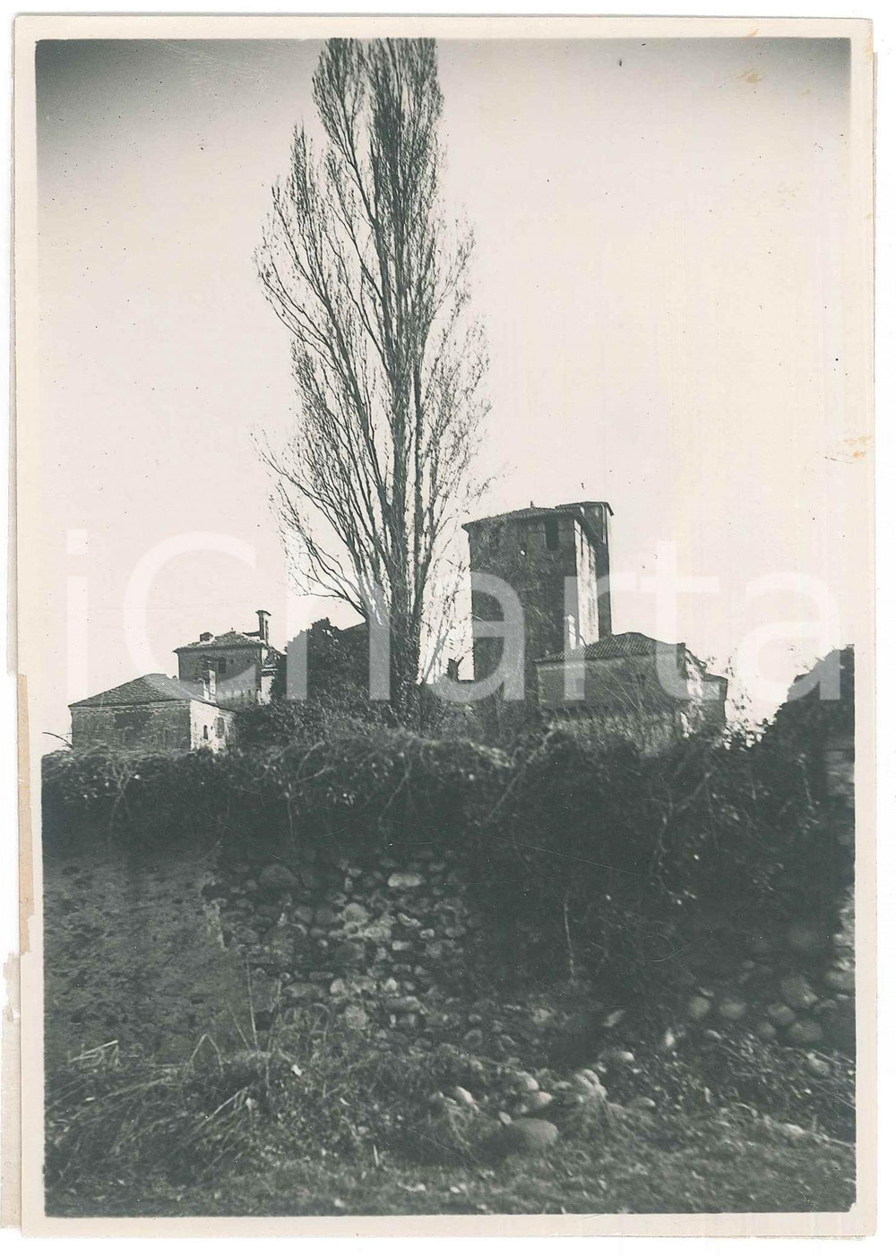 Fotografia d epoca originale 1930 TERNENGO BI Veduta del castello Fotografia 12x17 cm 1
