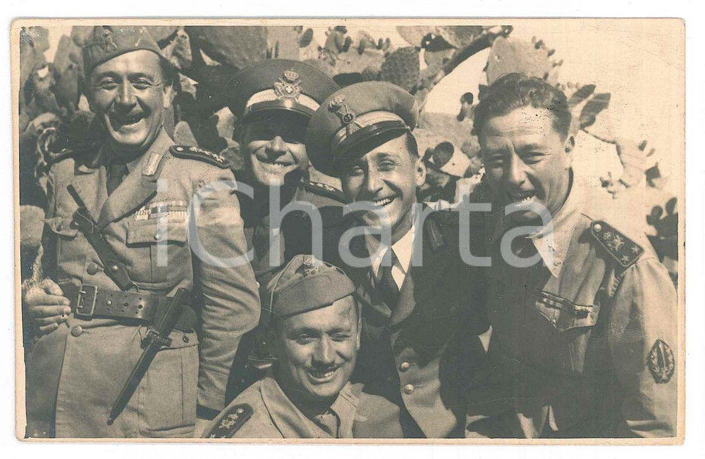 Fotografia d epoca originale 1936 ITALIA  ESERCITO  Gruppo di ufficiali vari reparti  Foto 14x9 cm 1