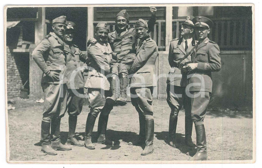 Fotografia d epoca originale 1936 ITALIA  ESERCITO  Gruppo di ufficiali vari reparti 3 Foto 14x9 cm 1