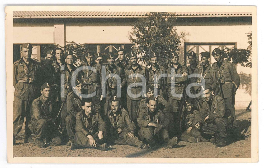 Fotografia d epoca originale 1940 ca Area di GORIZIA  MVSN  Gruppo di miliziani 2 Foto 14x9 cm 1