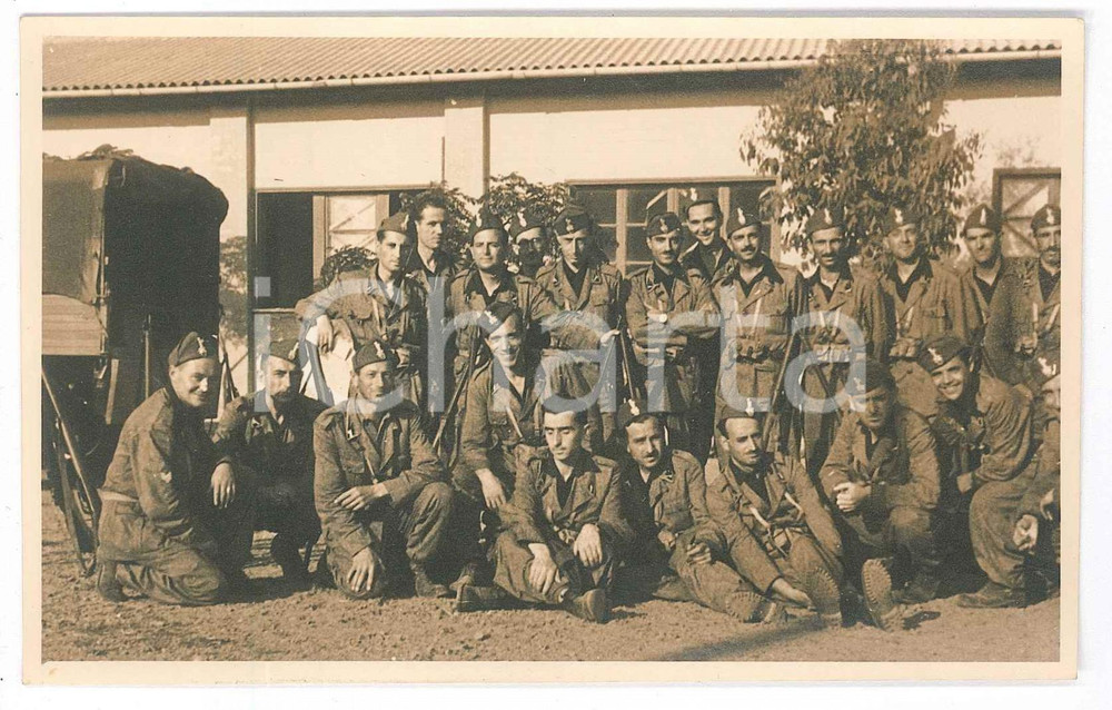 Fotografia d epoca originale 1940 ca Area di GORIZIA  MVSN  Gruppo di miliziani 3 Foto 14x9 cm 1